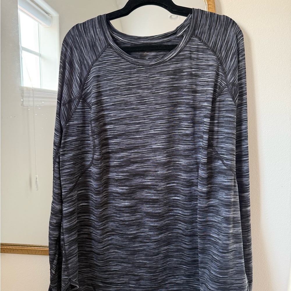 Gray Long Sleeve Workout Top